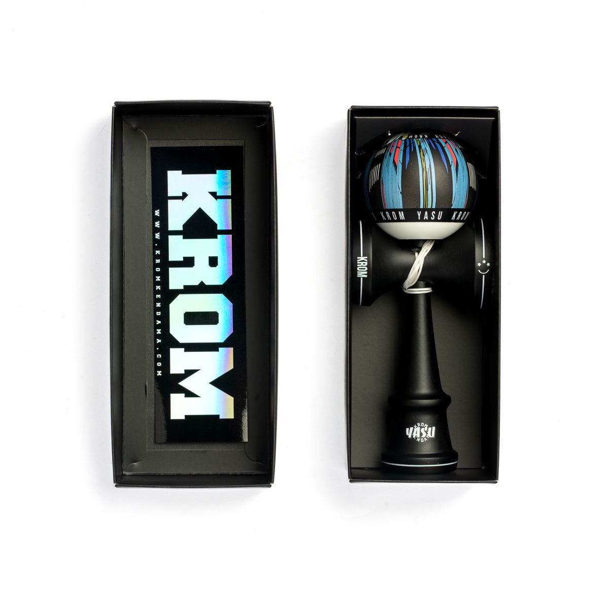 Premium Krom Yasu Champ Kendama - Maple & Beech Wood Japanese Skill Toy for Beginners & Pros - Perfect for Stress Relief, Office Breaks & Outdoor Play