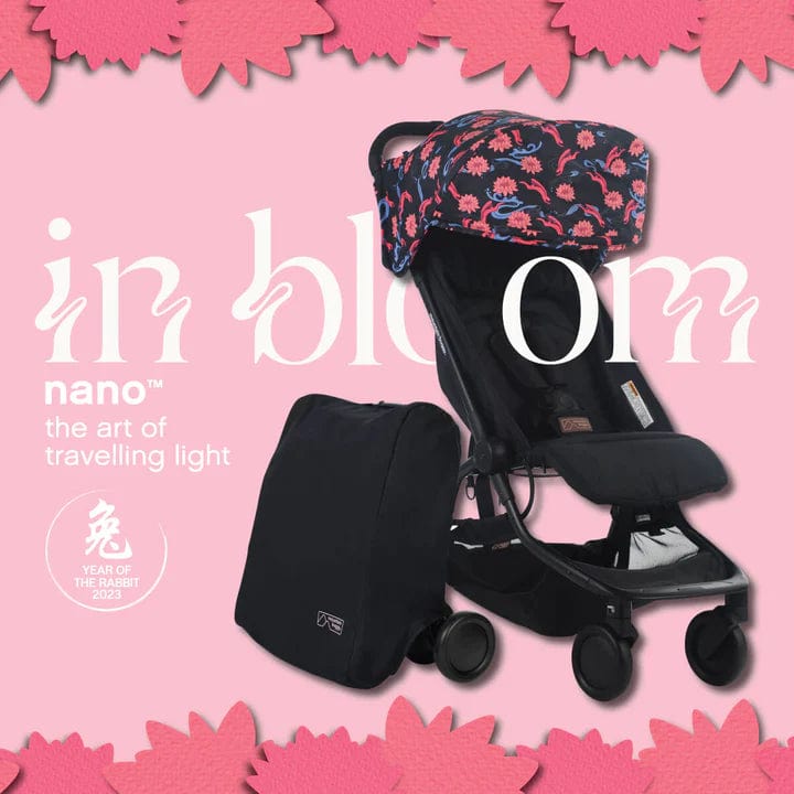 Mountain Buggy Nano V3 Lightweight Compact Travel Stroller - Perfect for Airplanes, City Walks & Outdoor Adventures