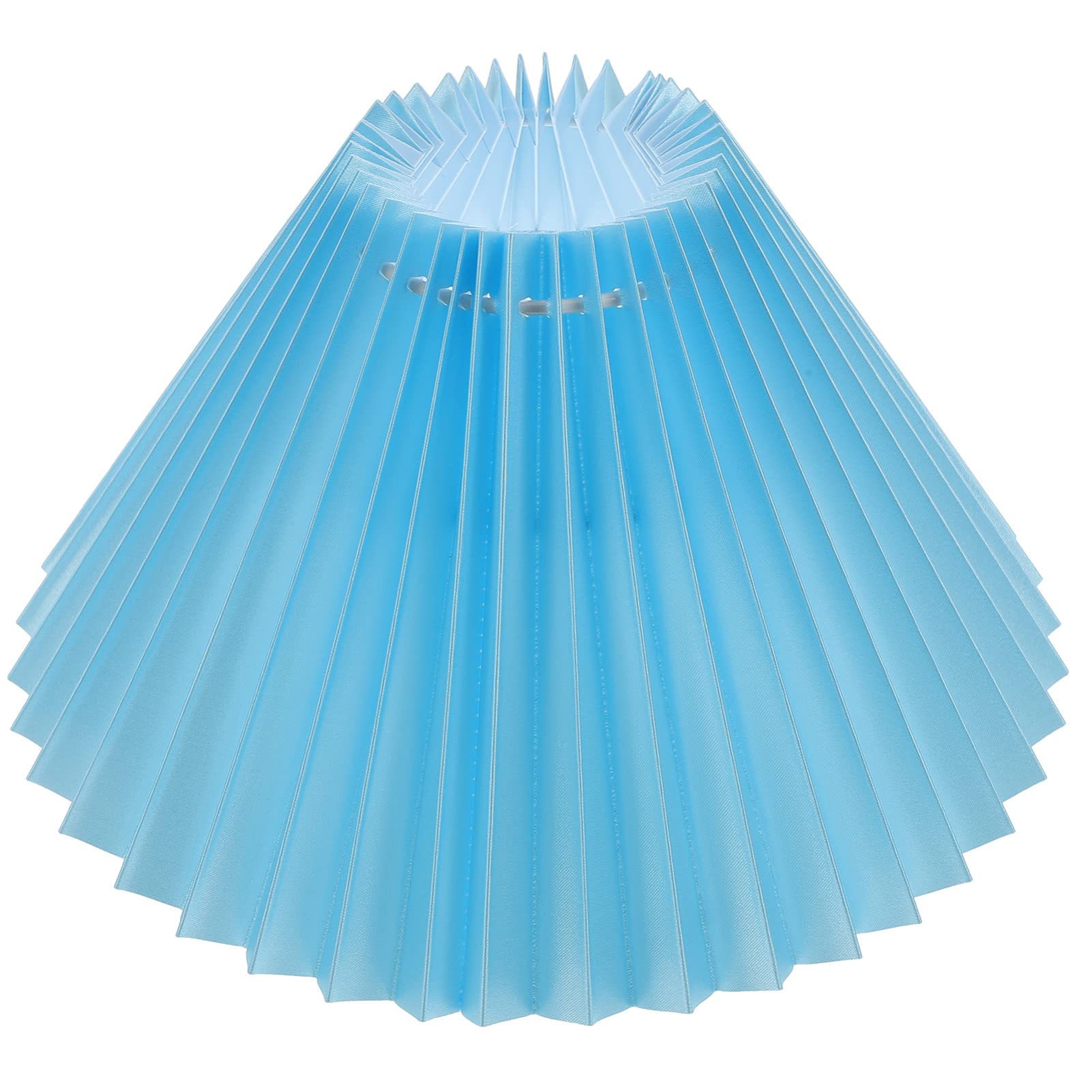 Handmade Blue Mushroom Pleated Lamp Shade - Elegant Cloth Lampshade for Bedside, Desktop & Chandelier Replacement - Perfect for Nursery, Bedroom & Living Room Lighting Decor