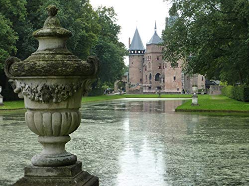 20x30 Inch Laminated Poster - Vibrant Castle Pond Landscape Art Print for Home & Office Decor | Perfect for Living Rooms, Bedrooms & Outdoor Spaces | Fits Standard Picture Frames