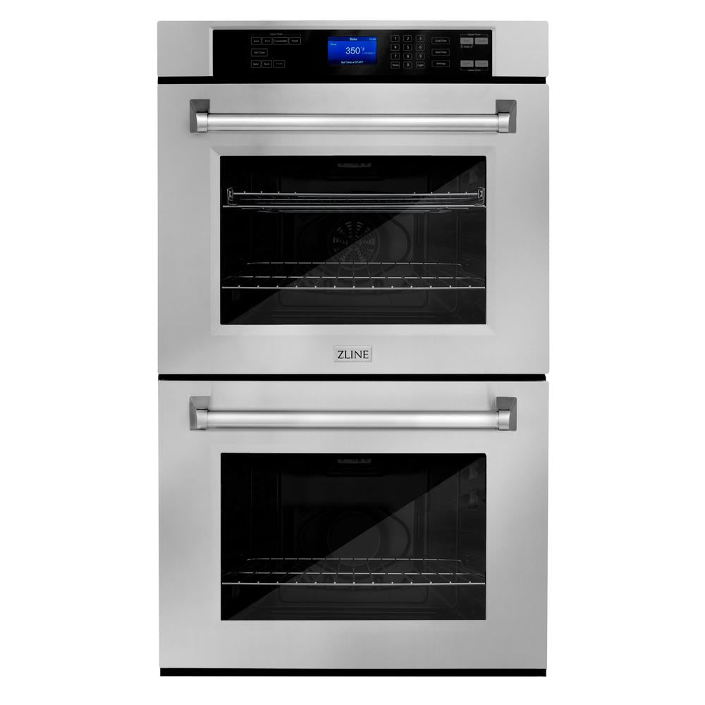 ZLINE 48-Inch Stainless Steel Gas Rangetop with 30-Inch Double Wall Oven Kitchen Package (2KP RTAWD48) - Perfect for Modern Home Chefs & Professional Style Cooking