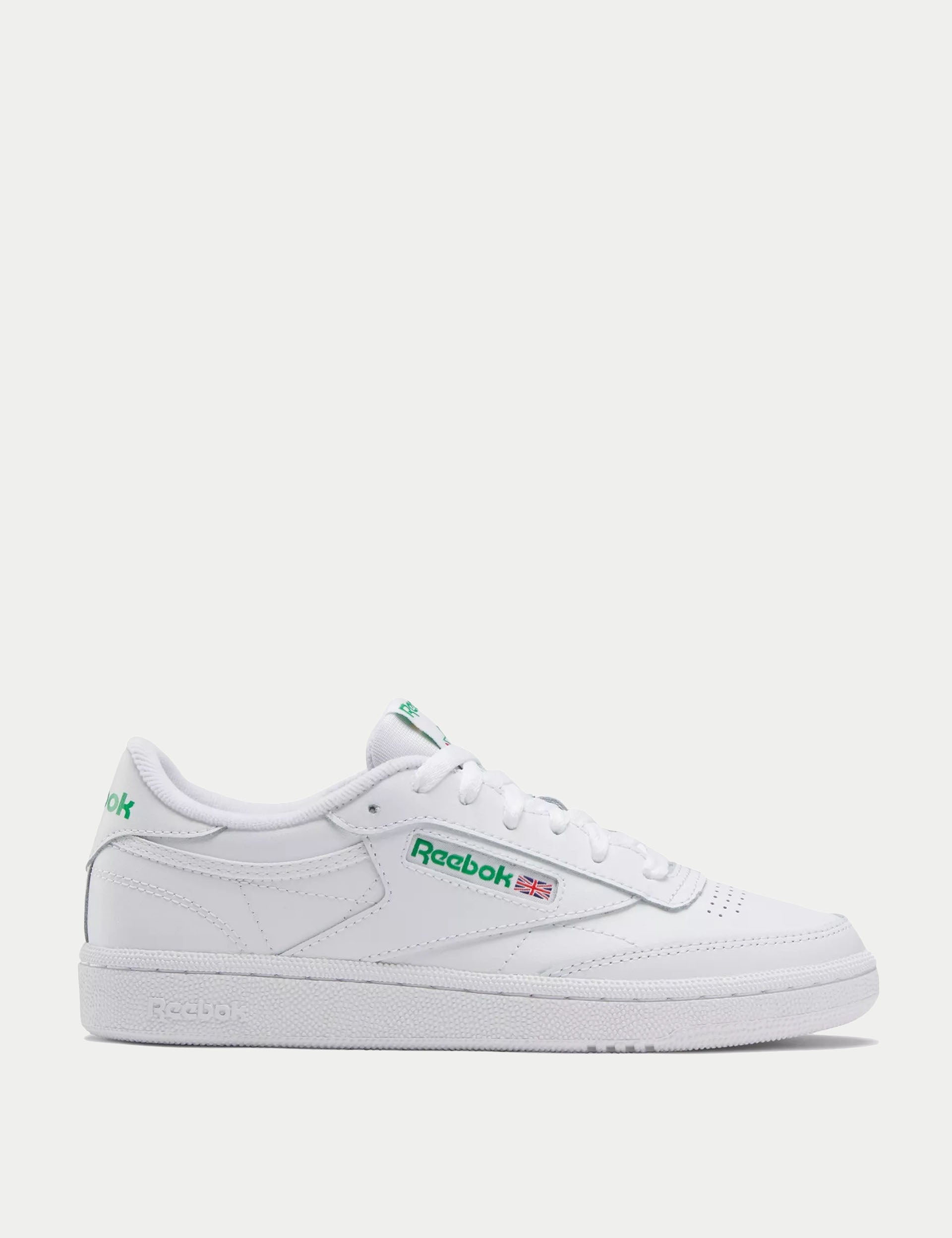 Reebok Club C 85 Vintage Sneakers - Cloud White & Glen Green - Retro Tennis Shoes for Men & Women - Perfect for Casual Wear, Street Style & Everyday Comfort