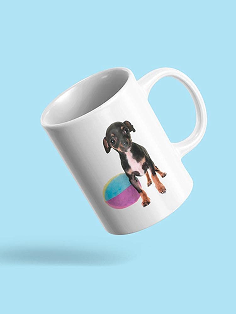 Chihuahua and Toy Ball Ceramic Coffee Mug - Funny Dog Lover Gift for Pet Owners - Perfect for Home, Office, or Gifts
