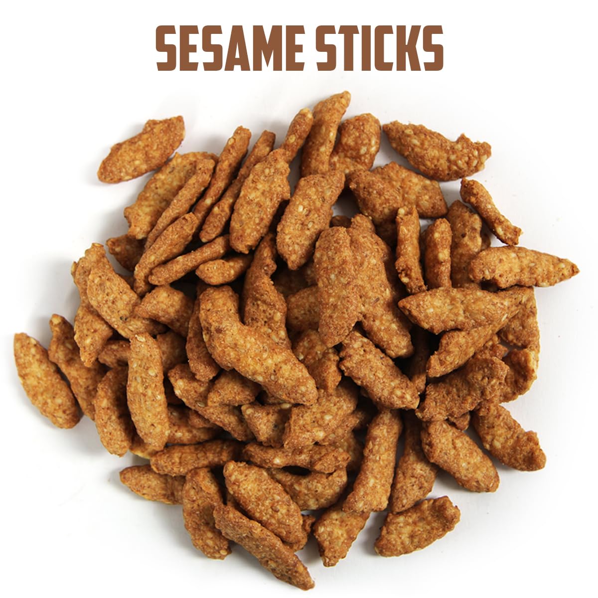 Crunchy Sesame Sticks Snacks - 2LB Bulk Pack, Non-GMO & Gluten-Free, Perfect for Midday Snacking, Office Treats, Travel & Party Food - Delicious Healthy Snack for Adults & Kids