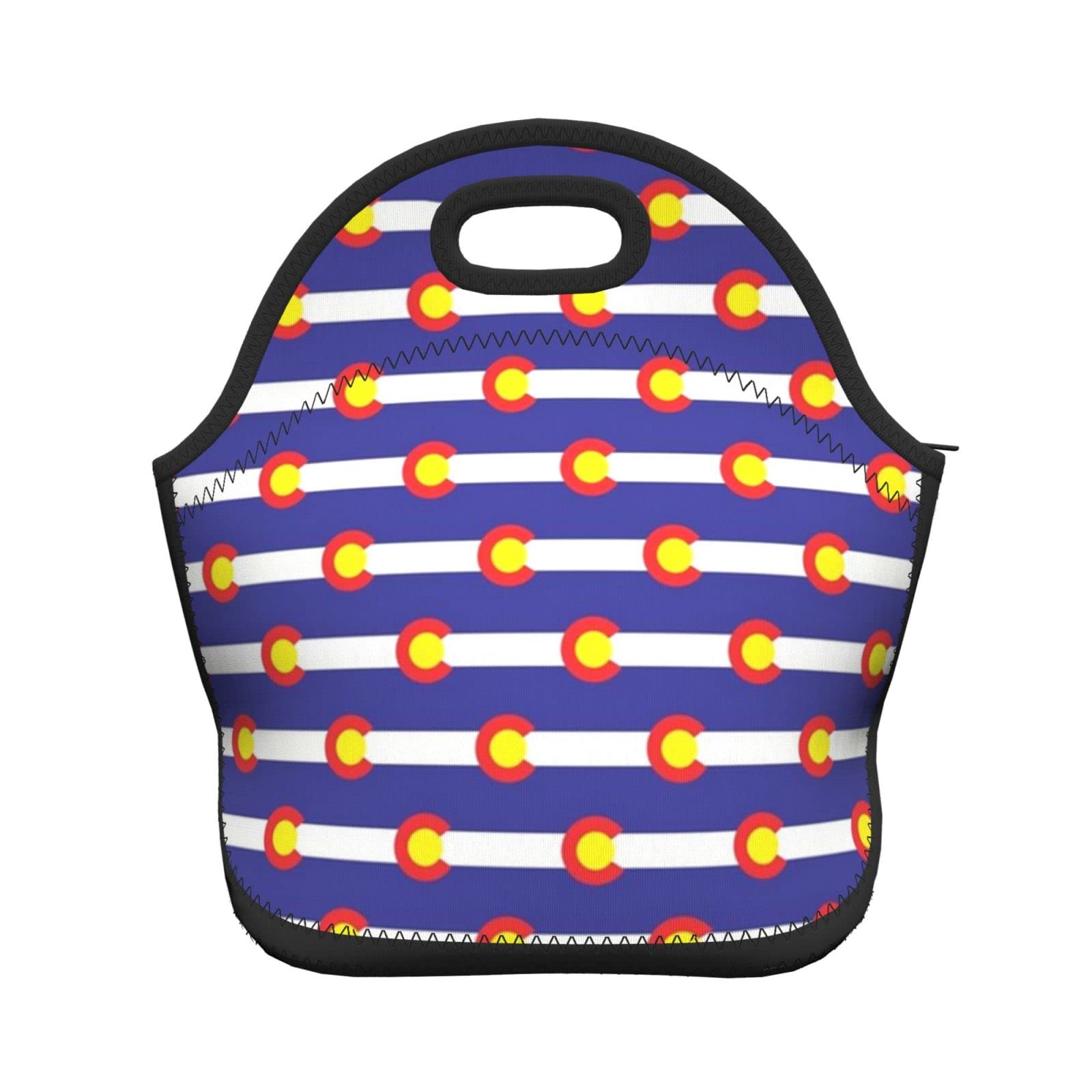 Colorado Flag Insulated Lunch Bag Tote for Women & Men - Portable Cooler Lunch Box for Work, School, Picnics & Outdoor Activities