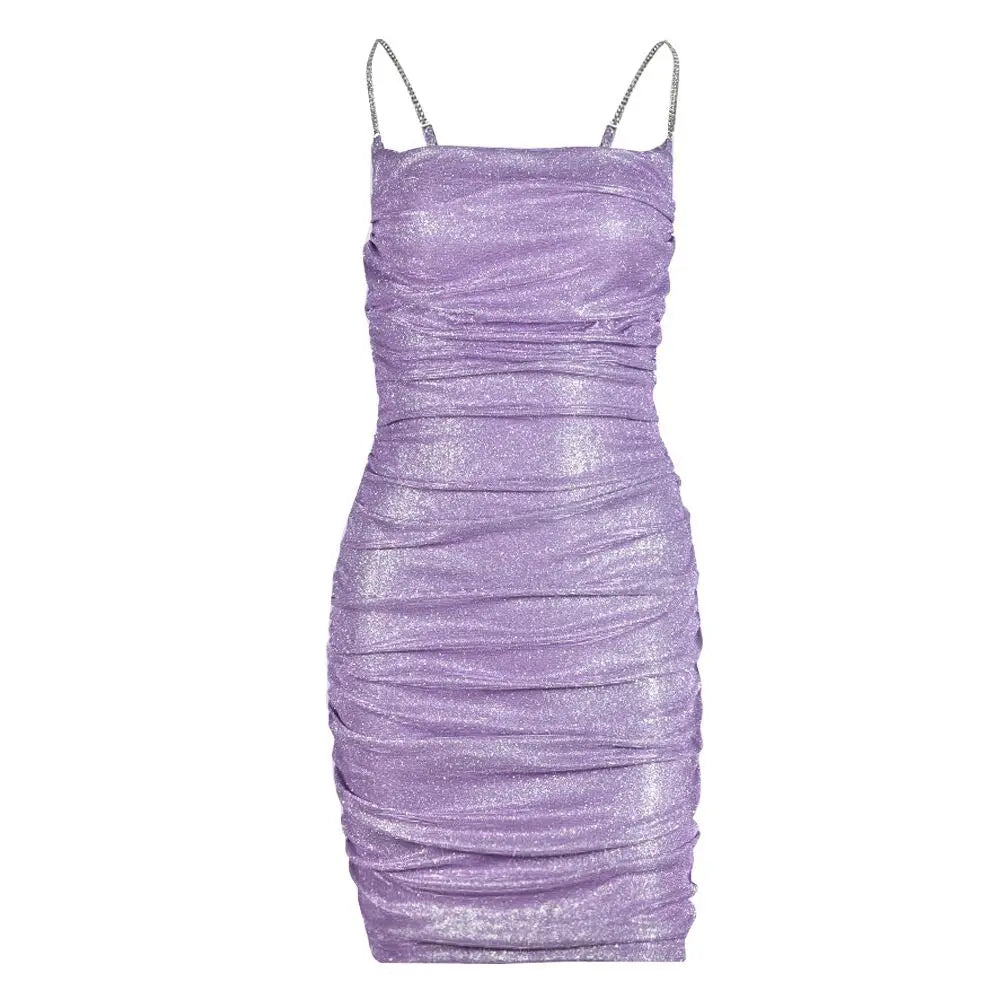 Sexy Sequin Sleeveless Bodycon Mini Dress for Women - Elegant Club Party Night Outfit | Perfect for Cocktail Parties, Date Nights & Special Occasions