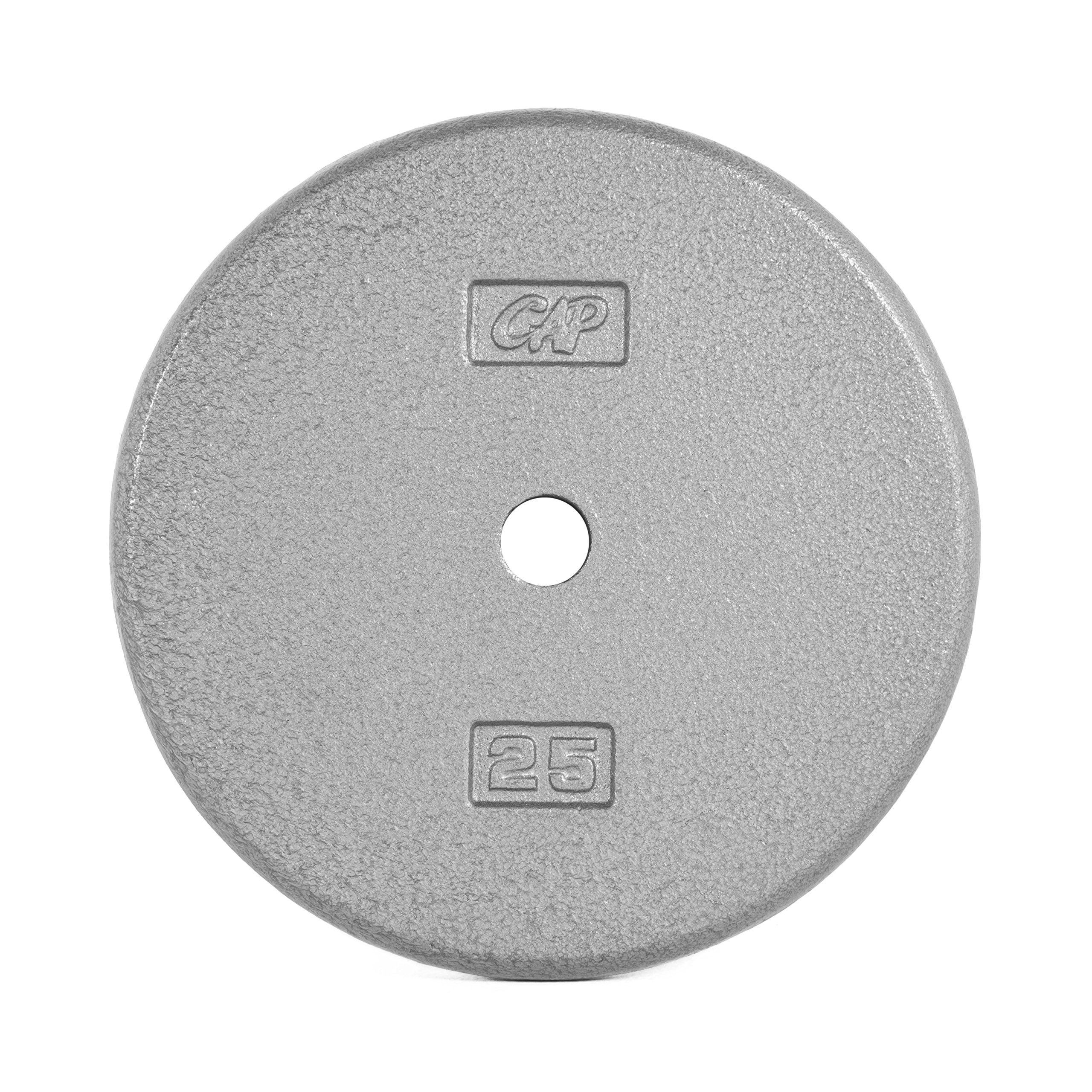 CAP Barbell Cast Iron Standard 1-Inch Weight Plates - 2.5LB to 25LB Set for Strength Training | Gym & Home Workout Equipment for Weightlifting, CrossFit & Fitness
