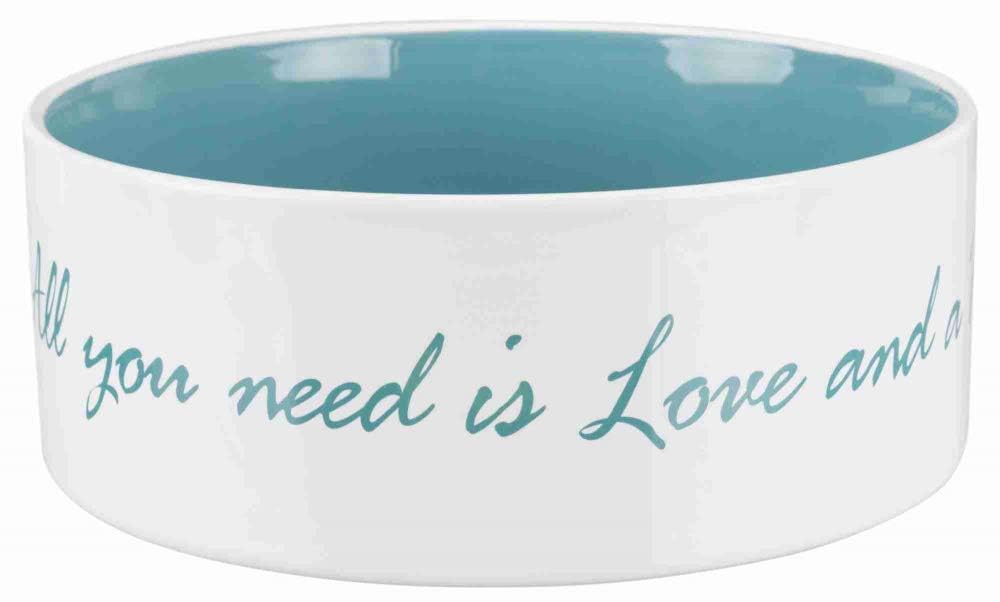 Trixie Pet's Home Ceramic Bowl for Dogs & Cats - Durable, Non-Tip Pet Food & Water Dish for Indoor & Outdoor Use - Perfect for Home, Travel, and Camping