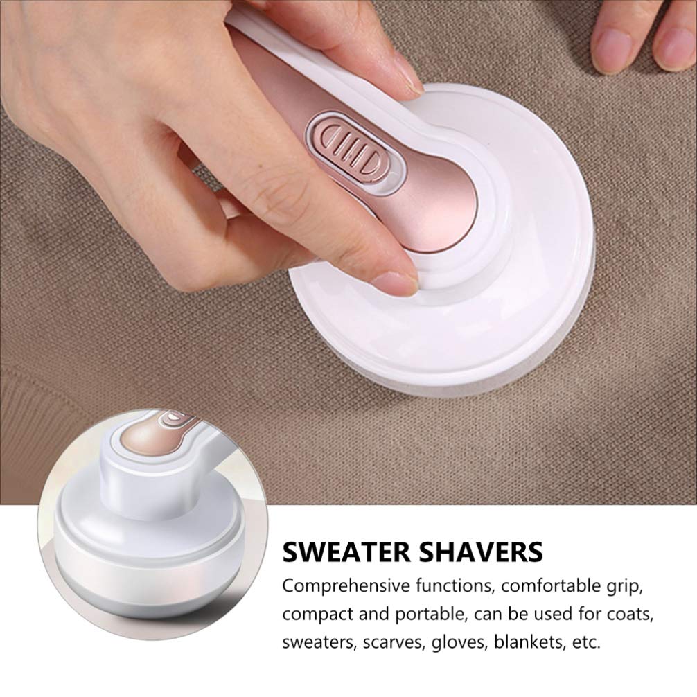 Cabilock 1pc Rechargeable Fabric Shaver & Lint Remover - Portable Electric Clothes Shaver for Sweaters, Coats, Blankets - Battery Operated Fuzz Shaver for Home & Travel Use