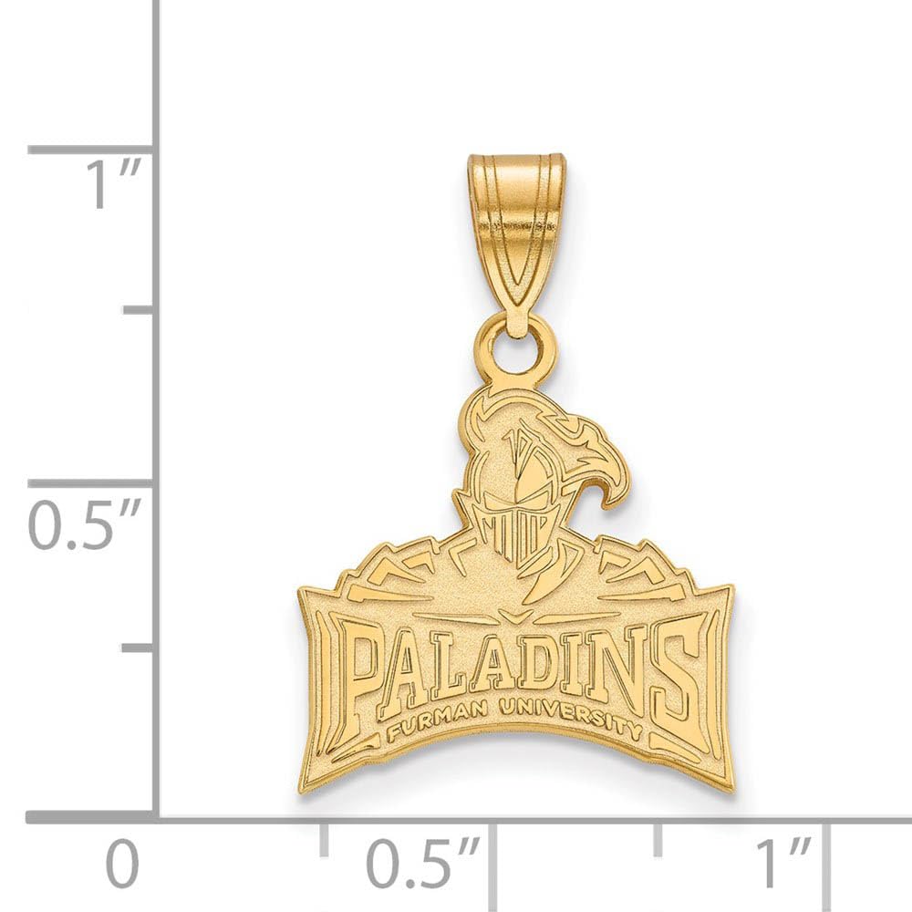10k Yellow Gold Furman University Medium Pendant - Perfect for Graduation Gifts, Alumni Pride & School Spirit Jewelry