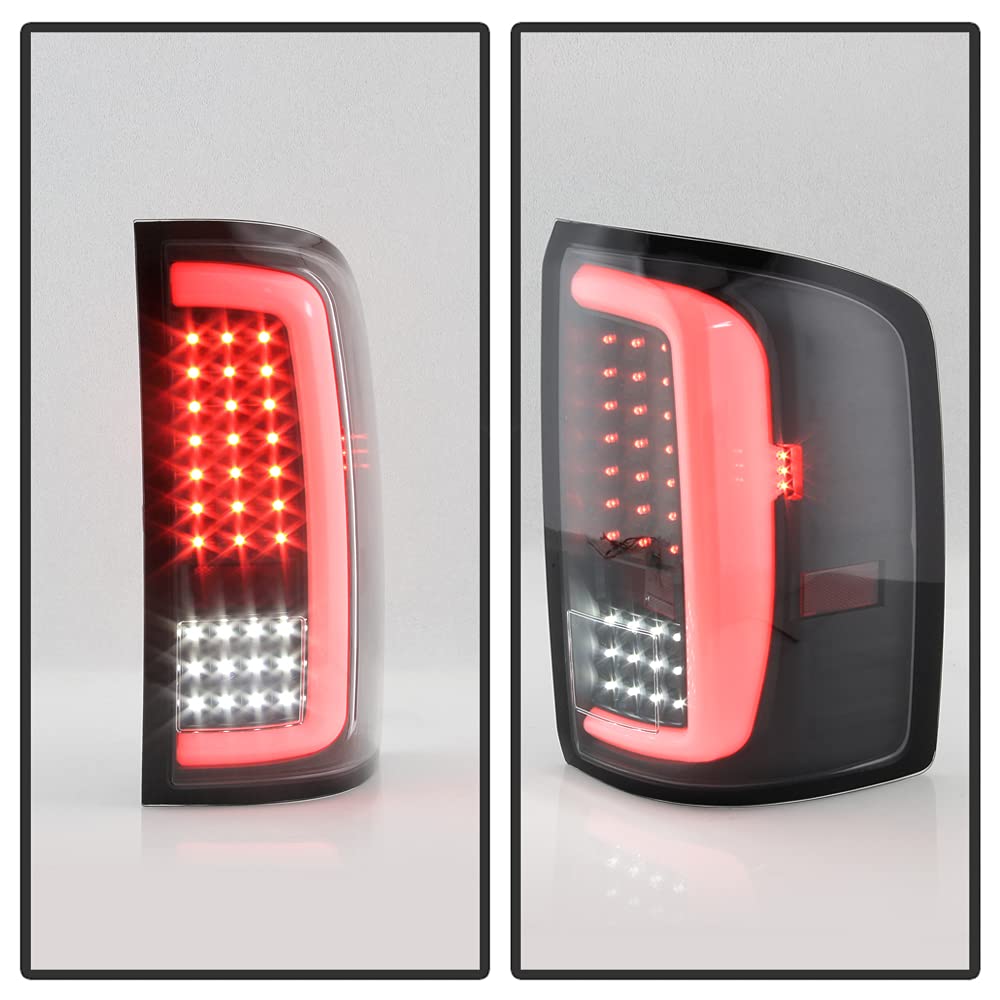 High-Performance LED Light Bar Tube Tail Lights for 2014-2018 GMC Sierra 1500 & 2015-2019 2500HD/3500HD Trucks - Durable Black Housing - Upgrade Your Truck's Style & Nighttime Visibility for Off-Roading, Towing & Daily Driving