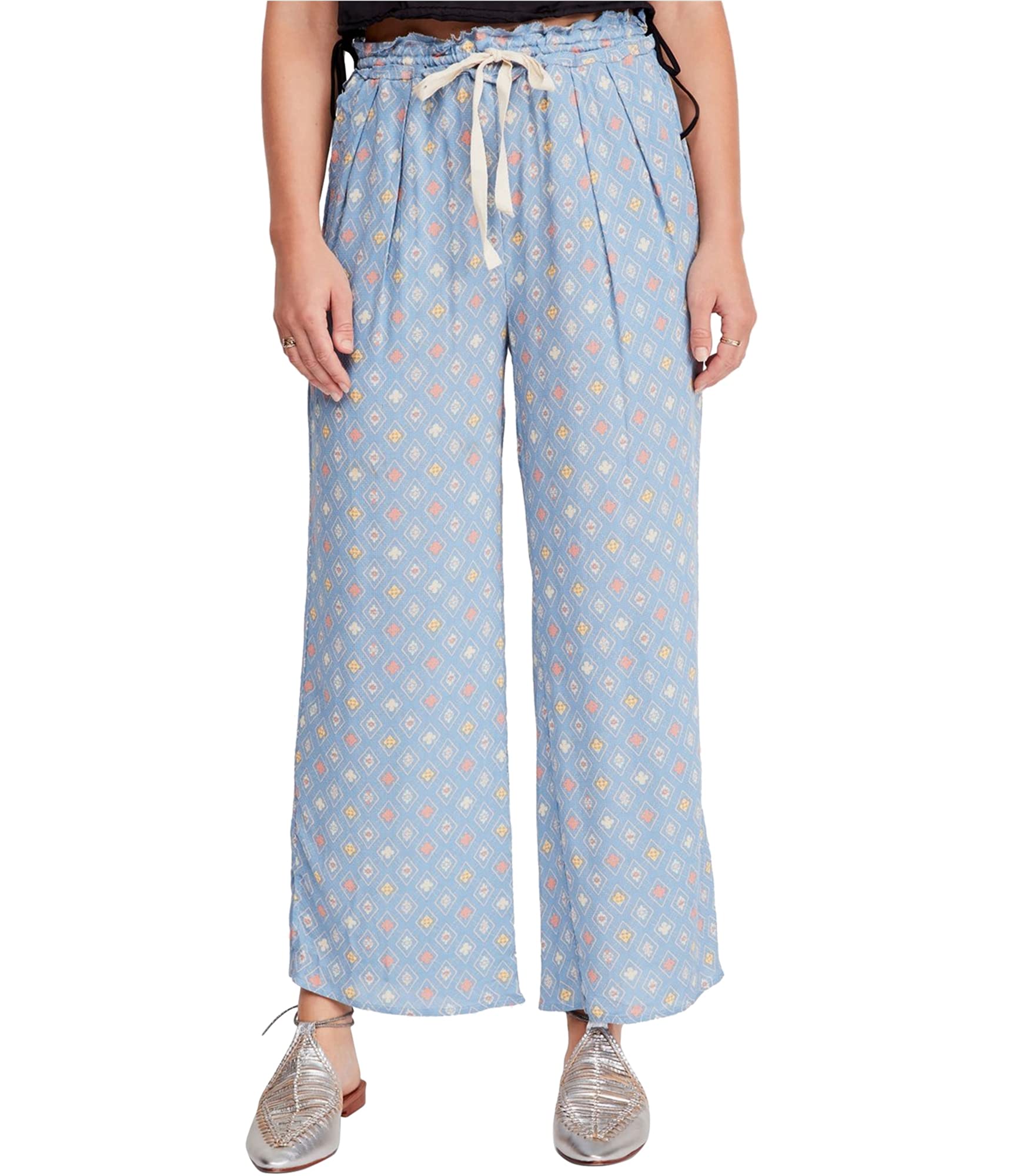 Free People Moonshadow Sleep Pants - Soft Blue Lounge Pajama Bottoms for Women, Size XS | Cozy Sleepwear for Relaxing at Home & Travel