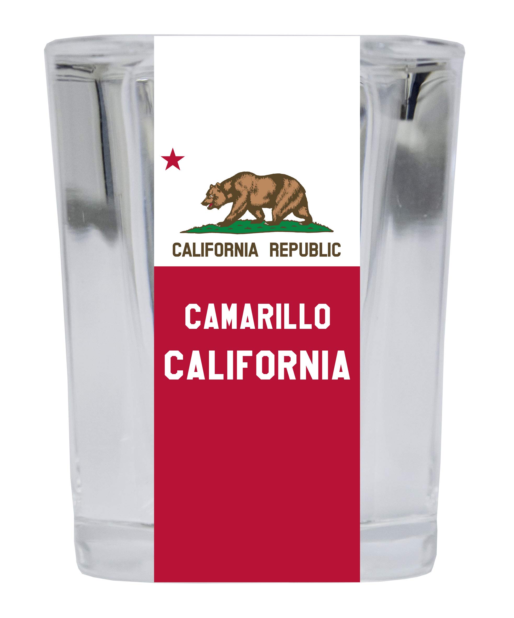 Camarillo California Souvenir - 2 Ounce Square Shot Glass for Whiskey, Tequila & Liquor - Perfect for Parties, Gifts & Collectibles