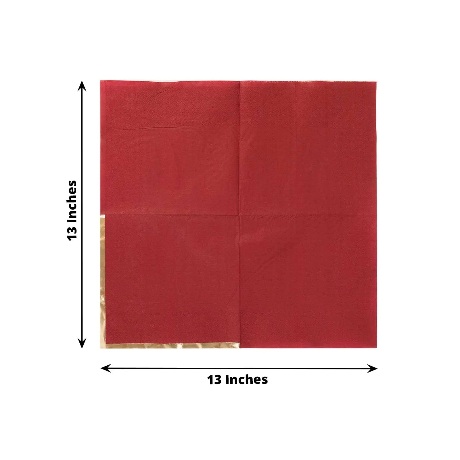 50 Pcs 2-Ply Premium Cocktail Napkins with Elegant Gold Rim - Perfect for Dinner Parties, Weddings & Special Events