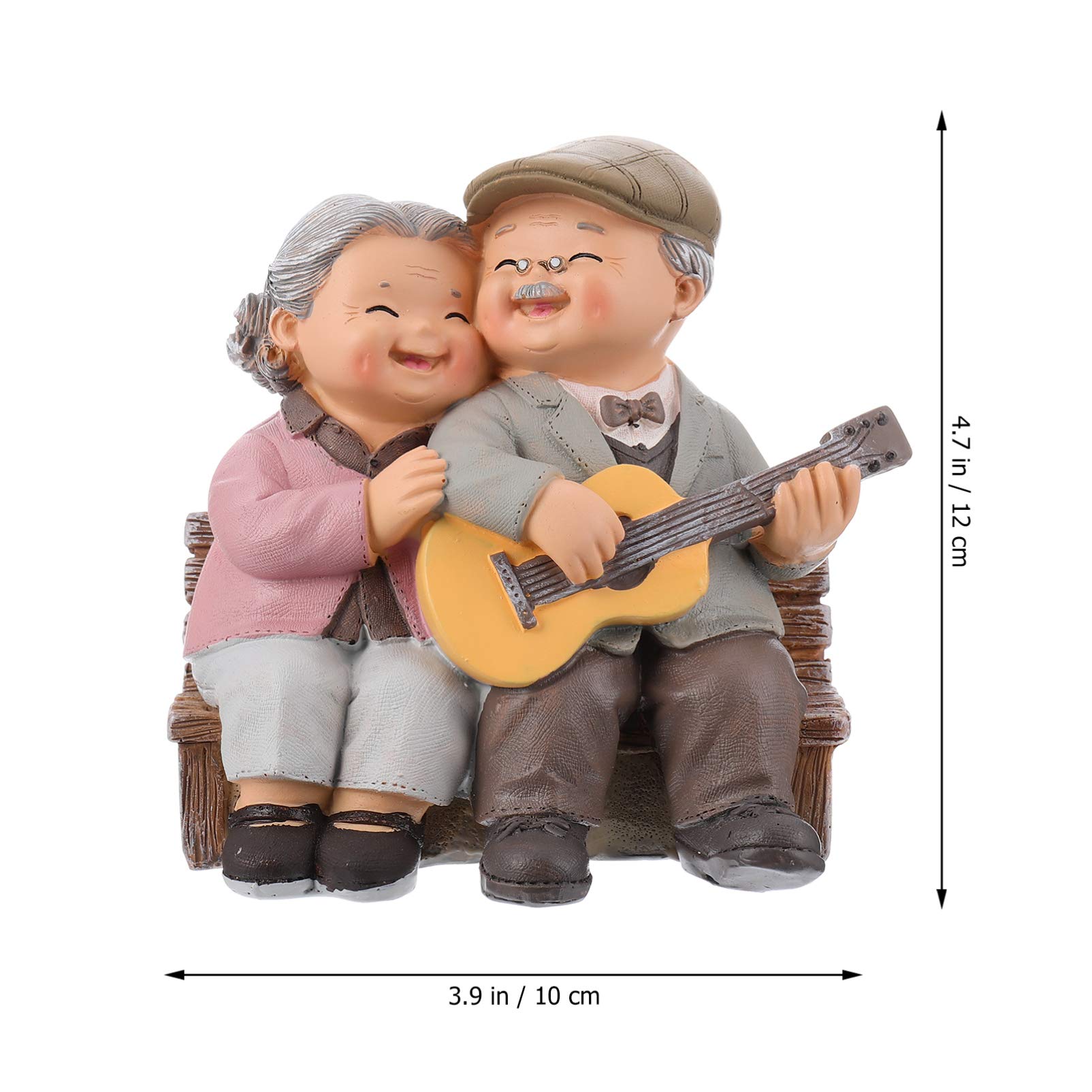 Miniature Fairy Figurines for Wedding Table Decor - Resin Grandparents Anniversary Couple Statue, Home Decoration for Elderly Love | Perfect for Wedding Centerpieces, Anniversary Gifts & Home Décor