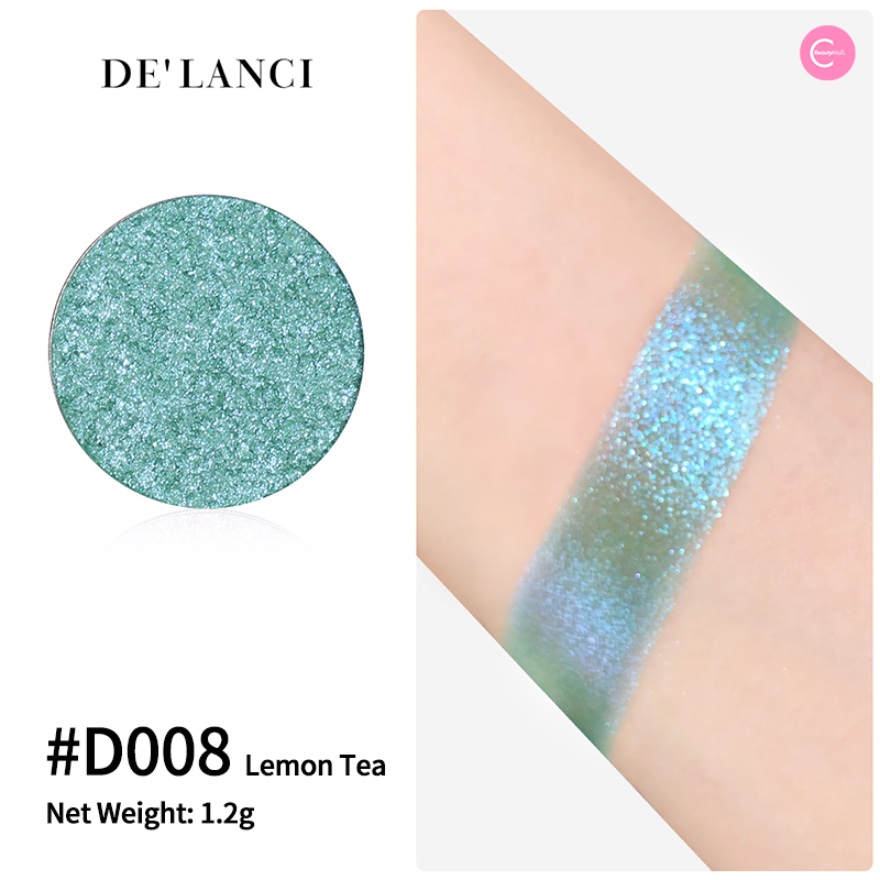 DE'LANCI Mint Mambo Custom Eyeshadow Palette - Build Your Own Eyeshadow Kit with 12 Blendable Colors, Vegan & Cruelty-Free Makeup for Day to Night Looks - Perfect for Professional Makeup Artists and Beauty Enthusiasts
