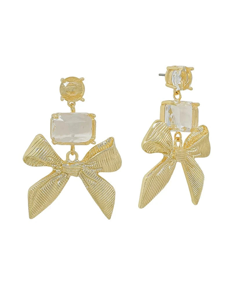 Elegant Gold 3 Drop Ribbon Earrings for Women - Dainty Boho Jewelry for Parties, Weddings & Everyday Wear