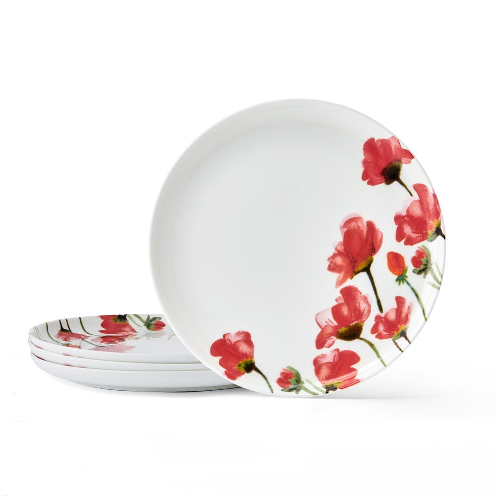 Keira Set of 4 Elegant Salad Plates - Perfect for Dinner Parties, Family Gatherings & Everyday Use