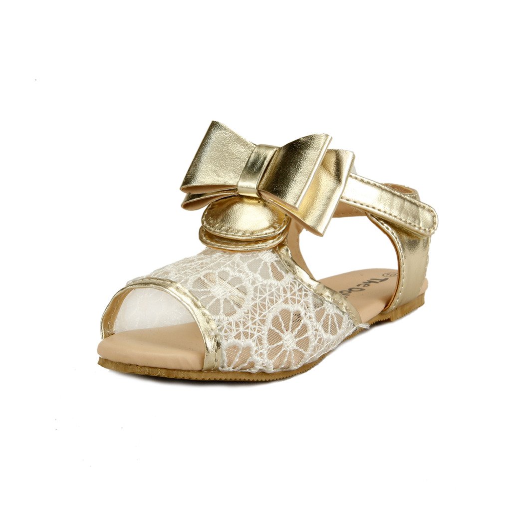 The Doll Maker Women's Open Toe Lace Sandals - Comfortable Summer Beach Wedding Shoes for Outdoor Parties & Vacations