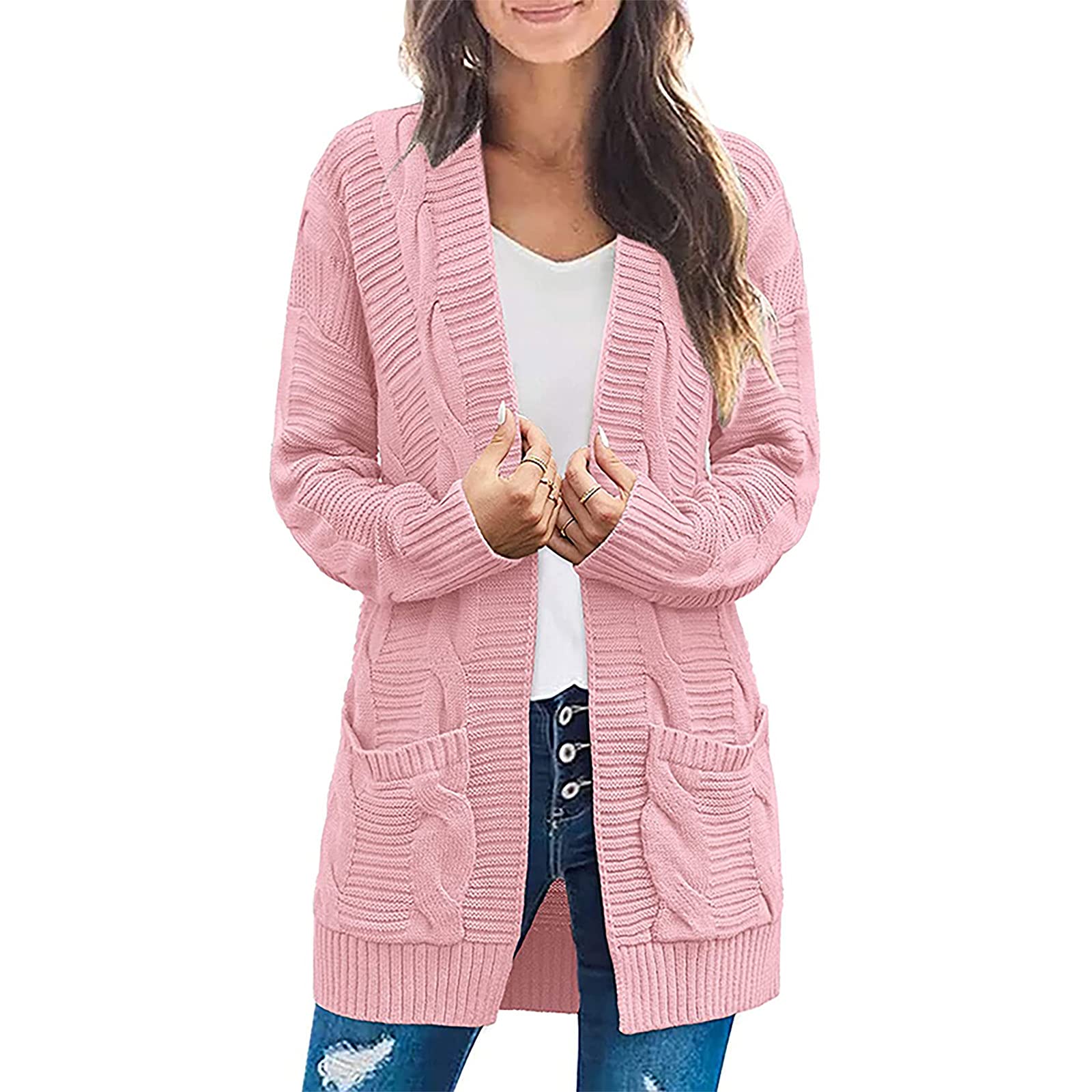 LIHUAK 2022 New Women's Casual Waffle Knit Sweater - Warm Loose Long Sleeve Winter Hoodie for Streetwear | Cozy Fall & Winter Fashion, Outdoor Activities, Daily Wear