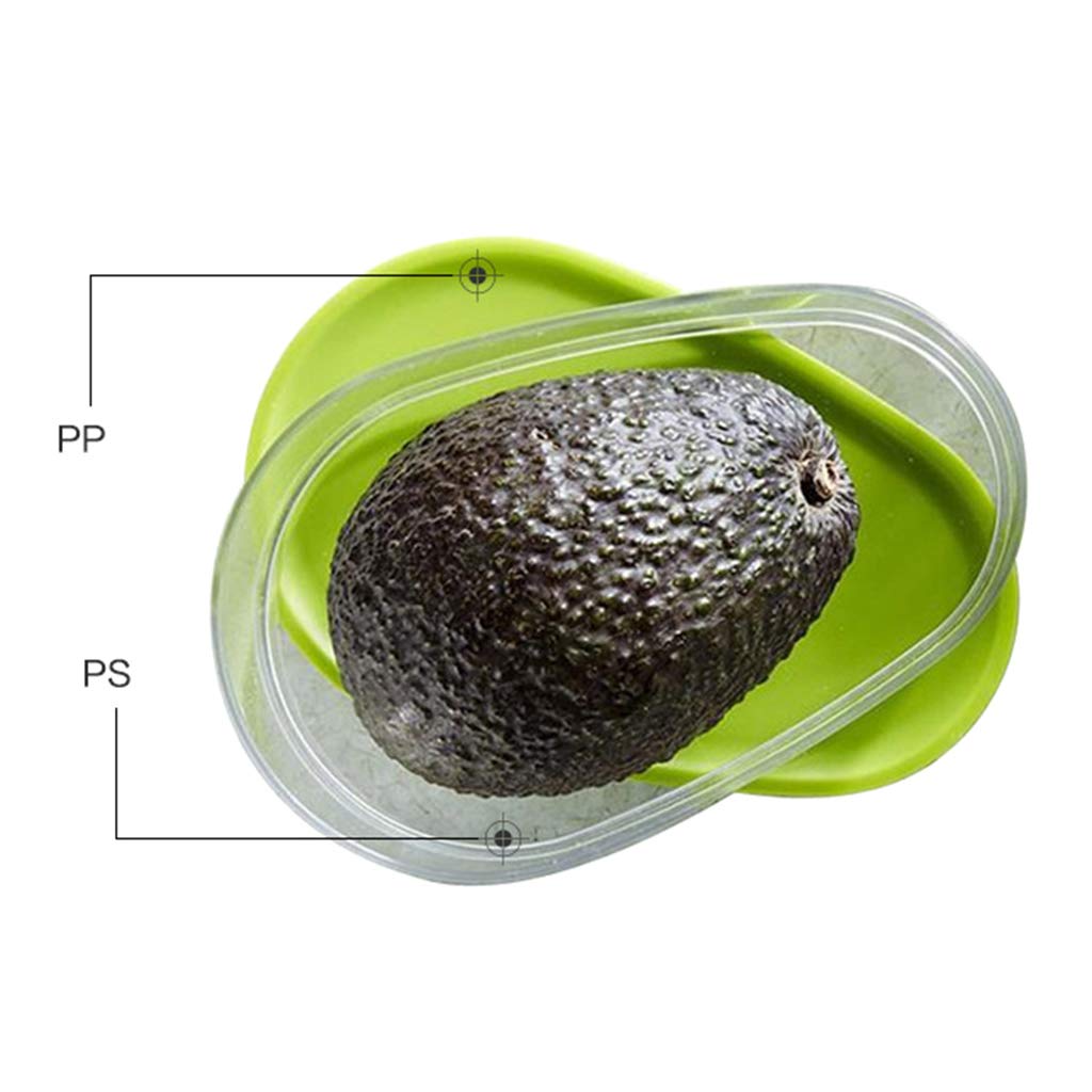 Avocado Saver & Food Storage Container – Freshness Keeper for Fruits & Vegetables | Airtight Kitchen Accessories (Green + Transparent) | Perfect for Meal Prep, Snacks & Fridge Organization