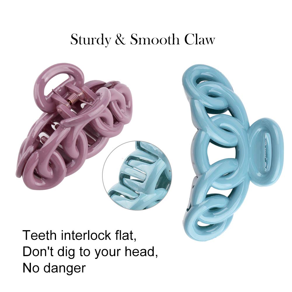 Canitor Hair Clips Set - 8PCS Banana Claw Clips for Thin Hair, Non-Slip Vines Twining French Design Barrettes | Perfect for Women, Girls, Daily Styling, Ponytails & Updos
