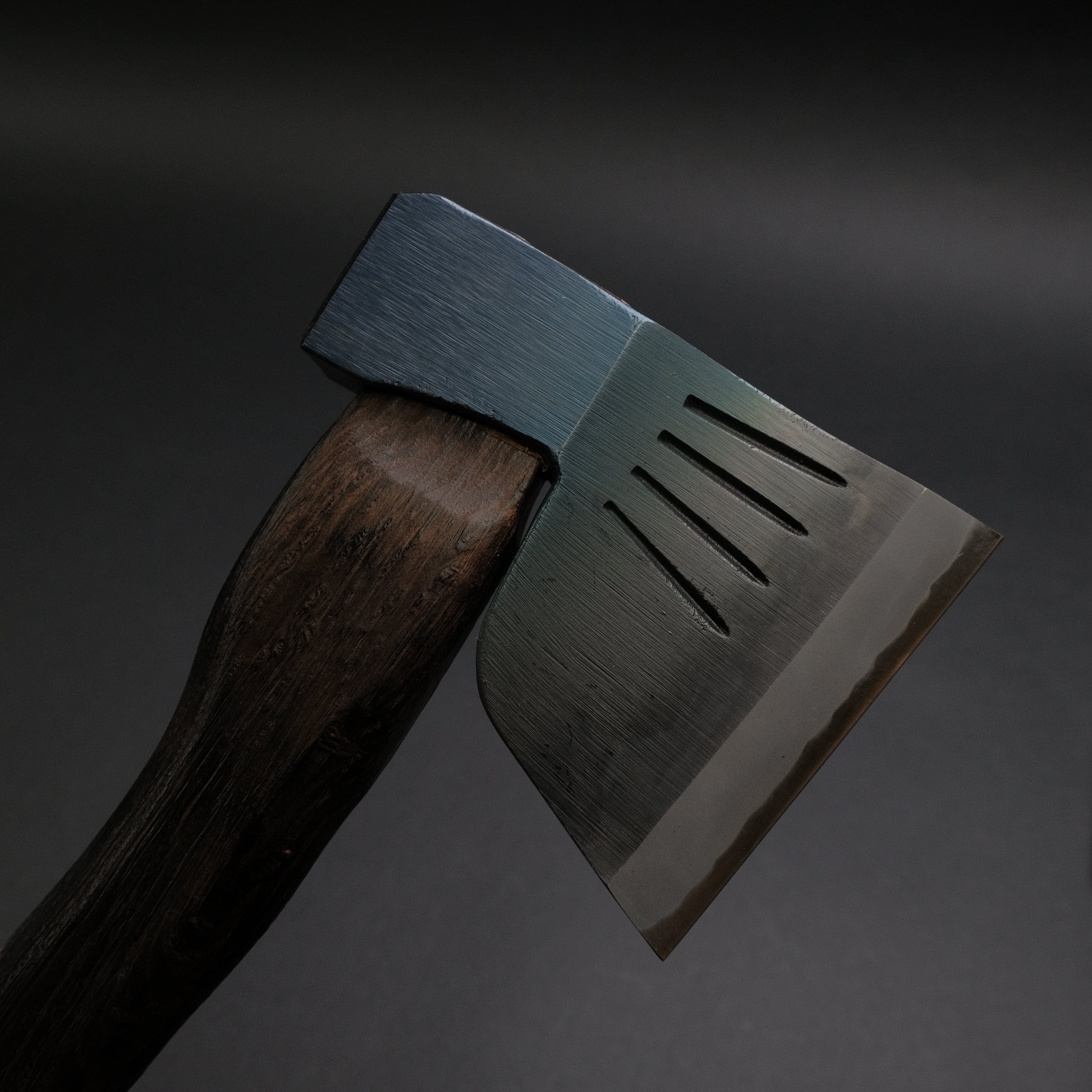Mizuno Warikomi Bakin Axe 450g - Premium Burnt Oak Handle Curved Design for Wood Chopping, Camping & Outdoor Survival Tools