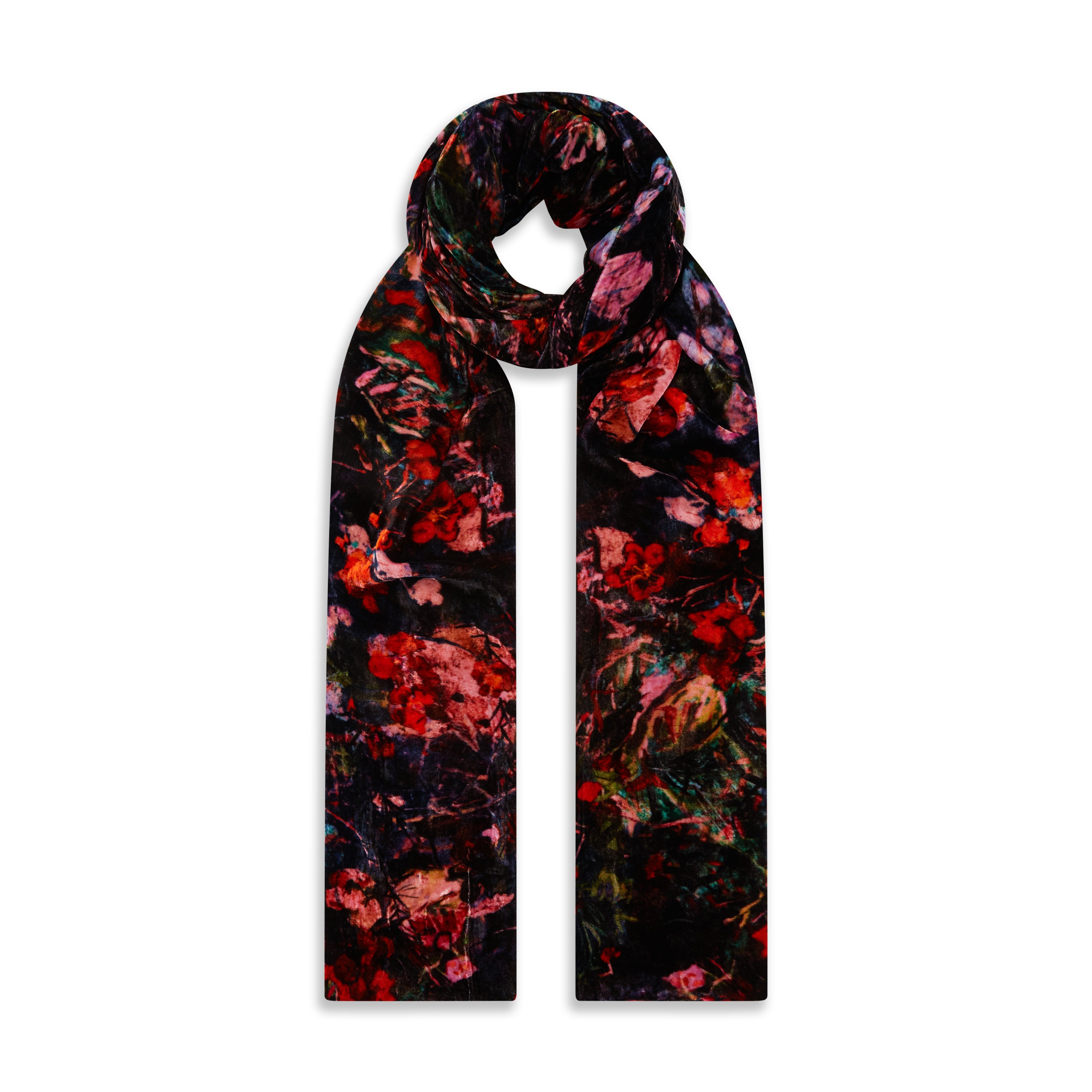 MUFFLER NASTURTIUM VELVET SCARF - Soft Winter Fashion Accessory for Women, Warm & Stylish Neck Wrap - Perfect for Cold Weather, Outdoor Activities & Holiday Gifts