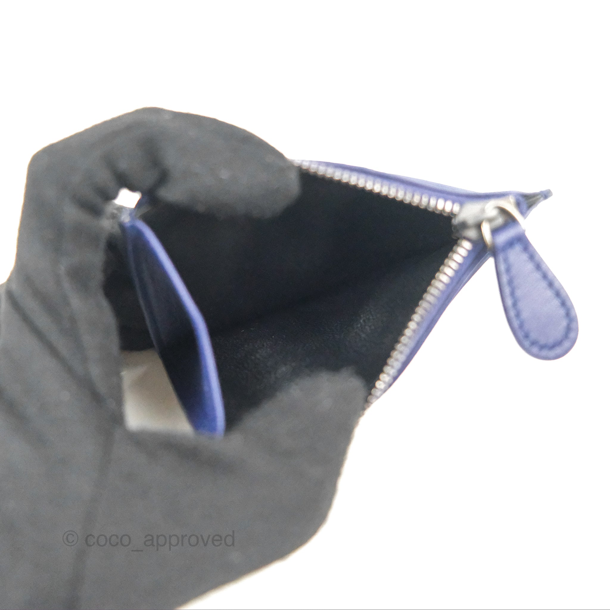 Bottega Veneta Intrecciato Leather Zipped Card Holder Wallet - Blue | Slim RFID Blocking Credit Card Case for Men & Women | Perfect for Travel, Business & Everyday Use