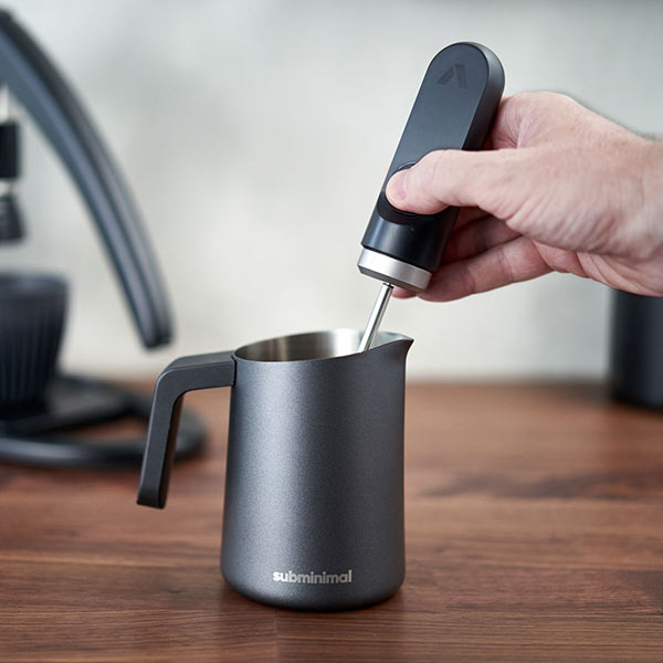 Subminimal NanoFoamer Pro - Electric Milk Frother for Lattes & Cappuccinos - Handheld Foam Maker for Coffee, Hot Chocolate & Matcha - Perfect for Home Baristas & Coffee Lovers