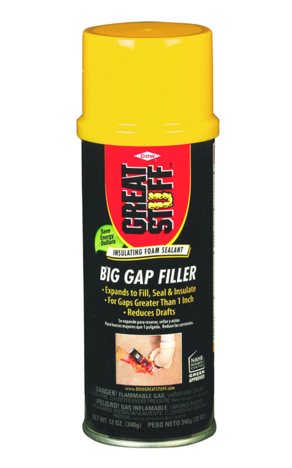 GREAT STUFF 157906 Big Gap Triple Expanding Foam Sealant - 12 oz (Pack of 12) - Insulation Foam for Windows, Doors & Cracks - Weatherproof & Soundproof Sealant for Home & Construction Use