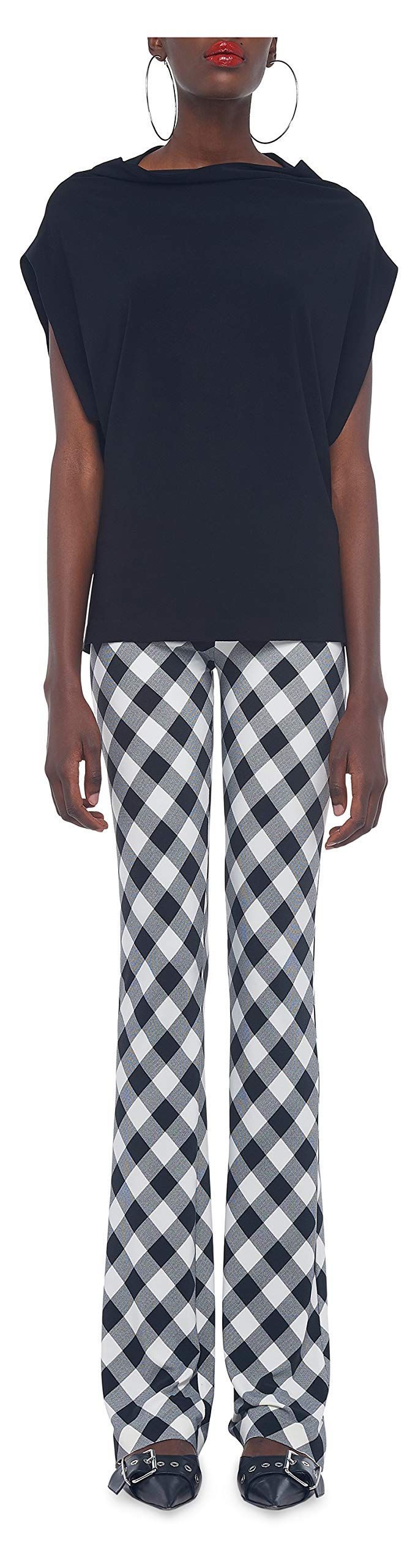 Norma Kamali Women's High-Waisted Wide Leg Pants - Comfortable Stretch Fabric for Work, Office & Casual Wear | Trendy Plus Size Trousers for Women