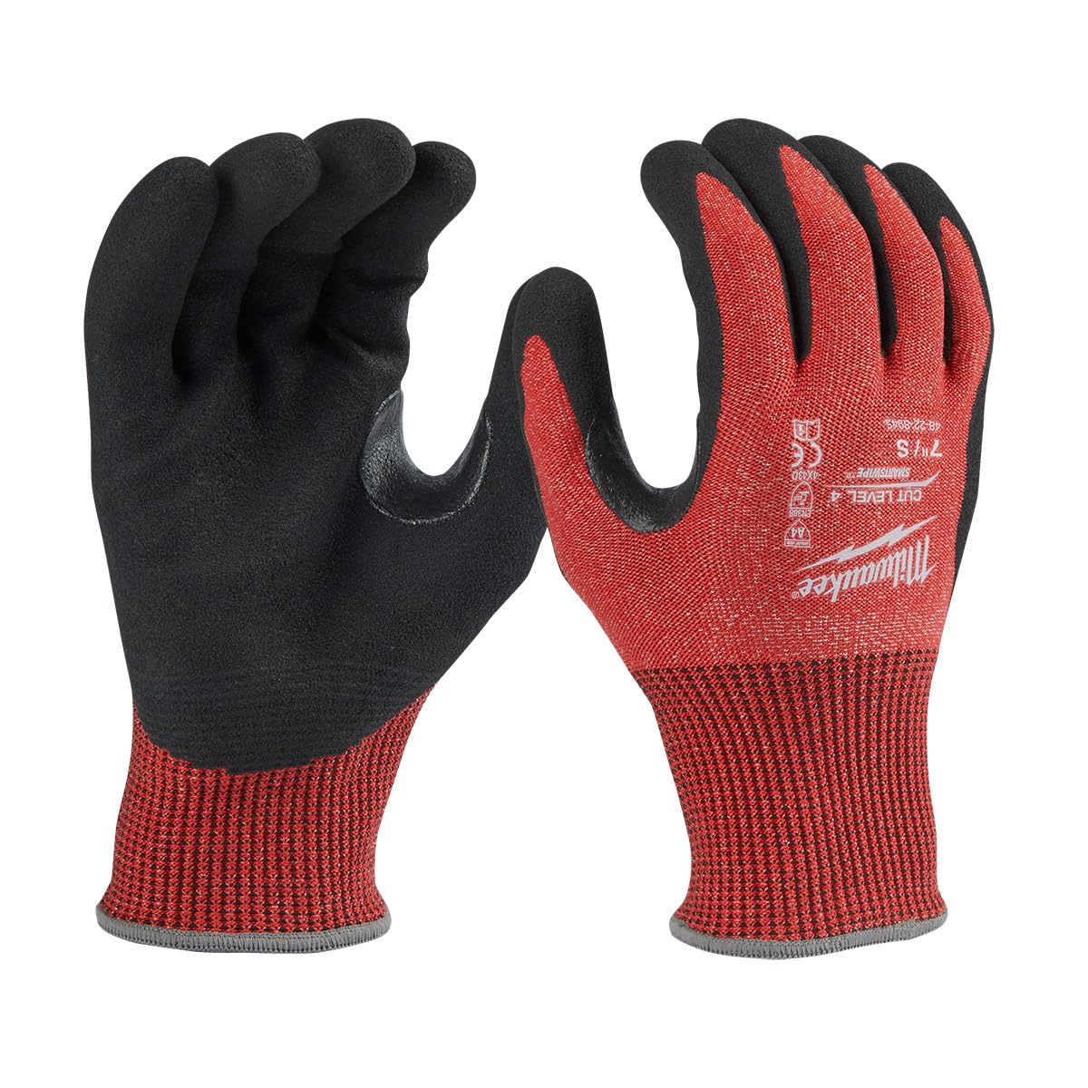 Milwaukee Cut Level 4 Nitrile Dipped Gloves (48-22-8946) - Heavy Duty Work Gloves for Construction, Mechanics & Industrial Use - Cut Resistant, Chemical Protection & Enhanced Grip