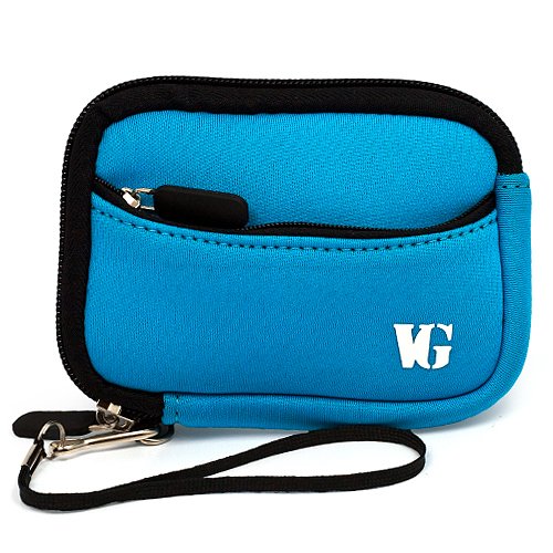 eBigValue Baby Blue & Black Neoprene Protective Case for Kodak EasyShare C182 M550 M575 M580 Digital Cameras - Includes Pink 6