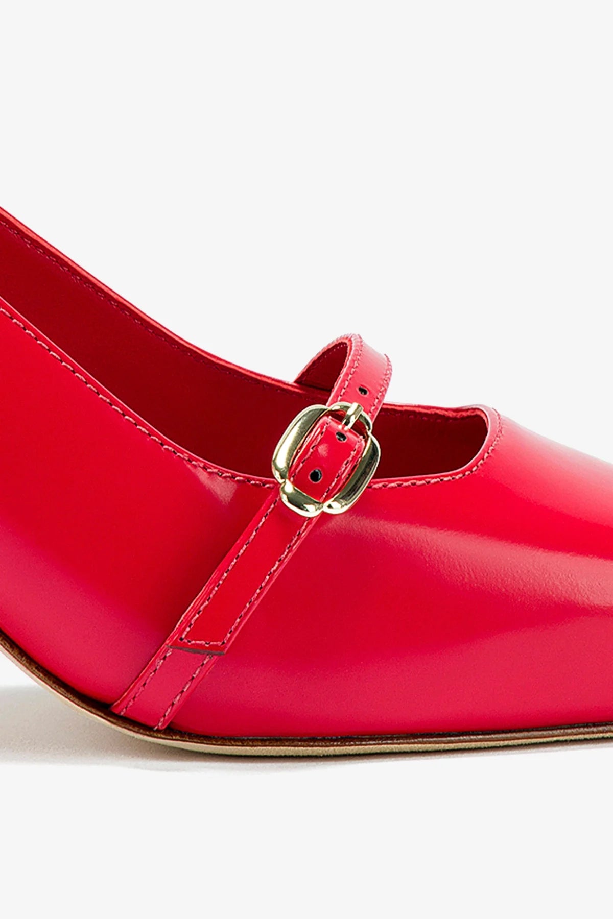 **Ines Pump Women's Red Leather Heels - Elegant Dress Shoes for Work, Parties & Special Occasions**
