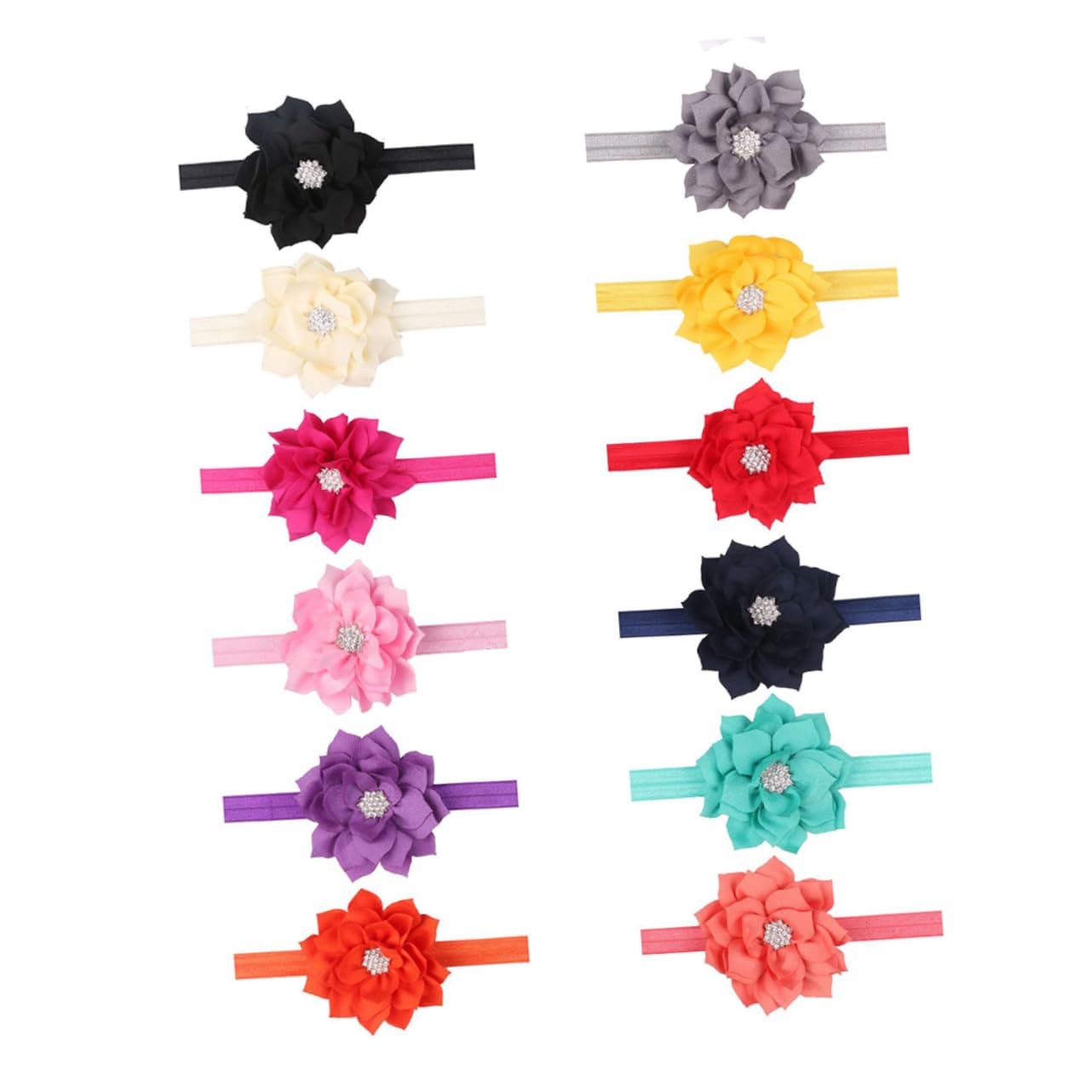 Beavorty 3 Sets Girls Hair Bands - Floral Baby Headbands with Bows, Stylish Hair Accessories for Toddlers, Newborns & Kids (12pcs x 3) - Perfect for Parties, Photos & Daily Wear