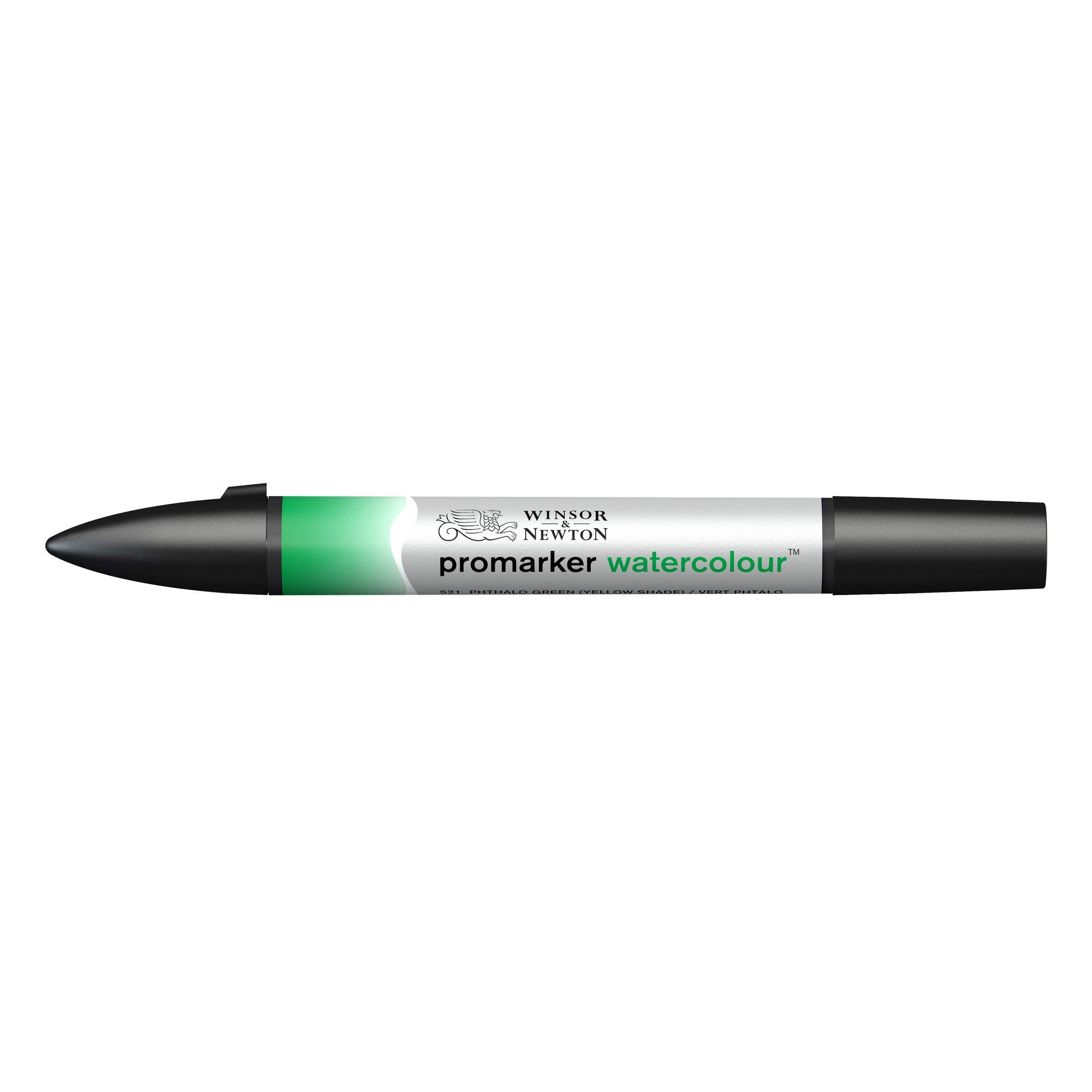 Winsor & Newton ProMarker Watercolor Marker - Phthalo Green (Yellow Shade) | Premium Alcohol-Based Art Marker for Sketching, Illustration & Calligraphy | Perfect for Artists, Designers & Adult Coloring Books