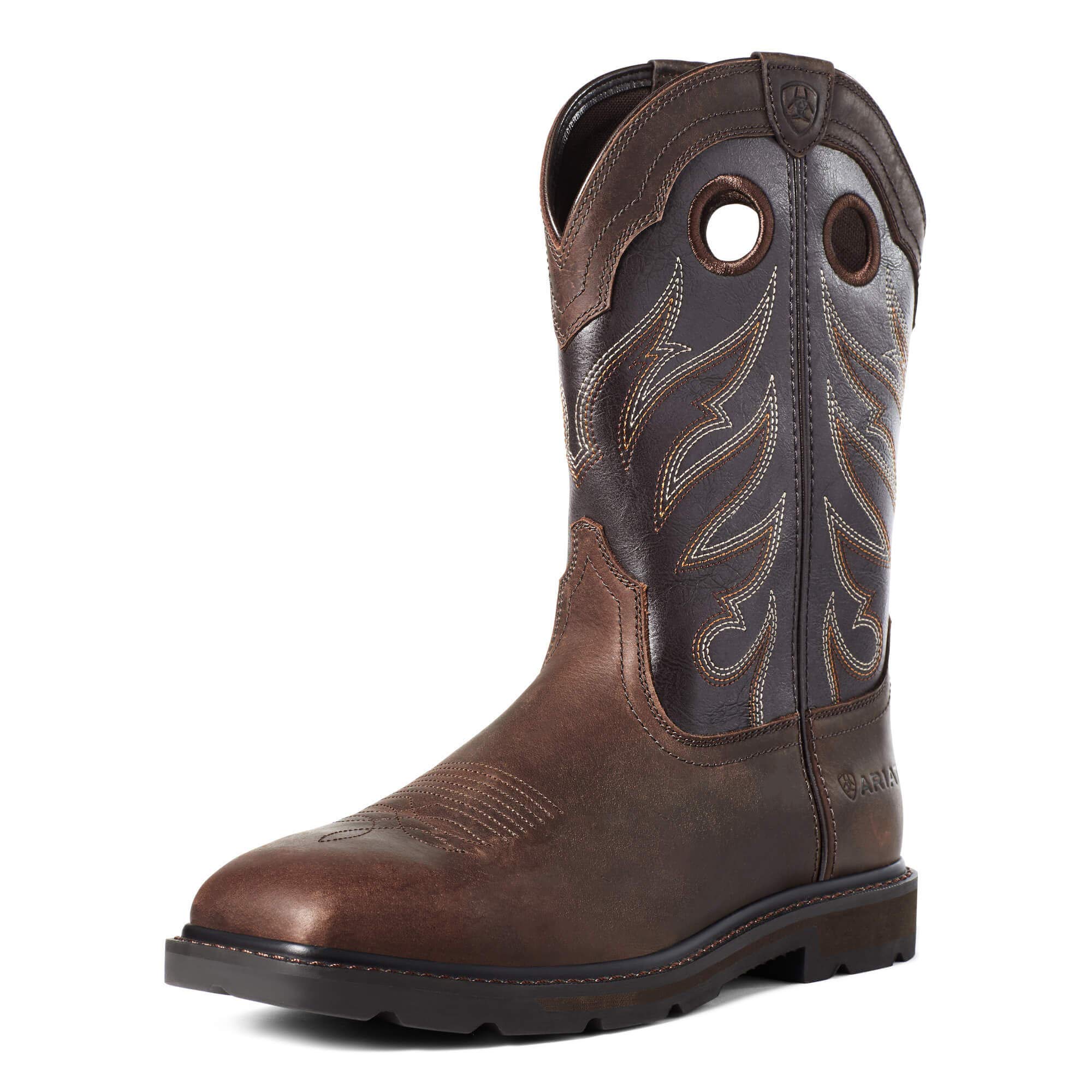Ariat Men's Groundwork Waterproof Work Boots - Steel Toe, Slip Resistant, Comfortable for Construction, Farming & Outdoor Work