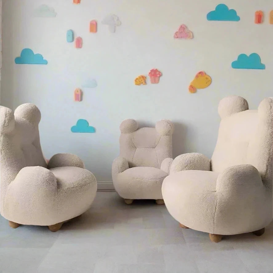 Cozy Bear-Shaped Sofa Chair for Kids - Soft Plush Nursery Armchair for Toddler's Room, Playroom & Bedroom - Perfect for Reading, Relaxing & Playtime