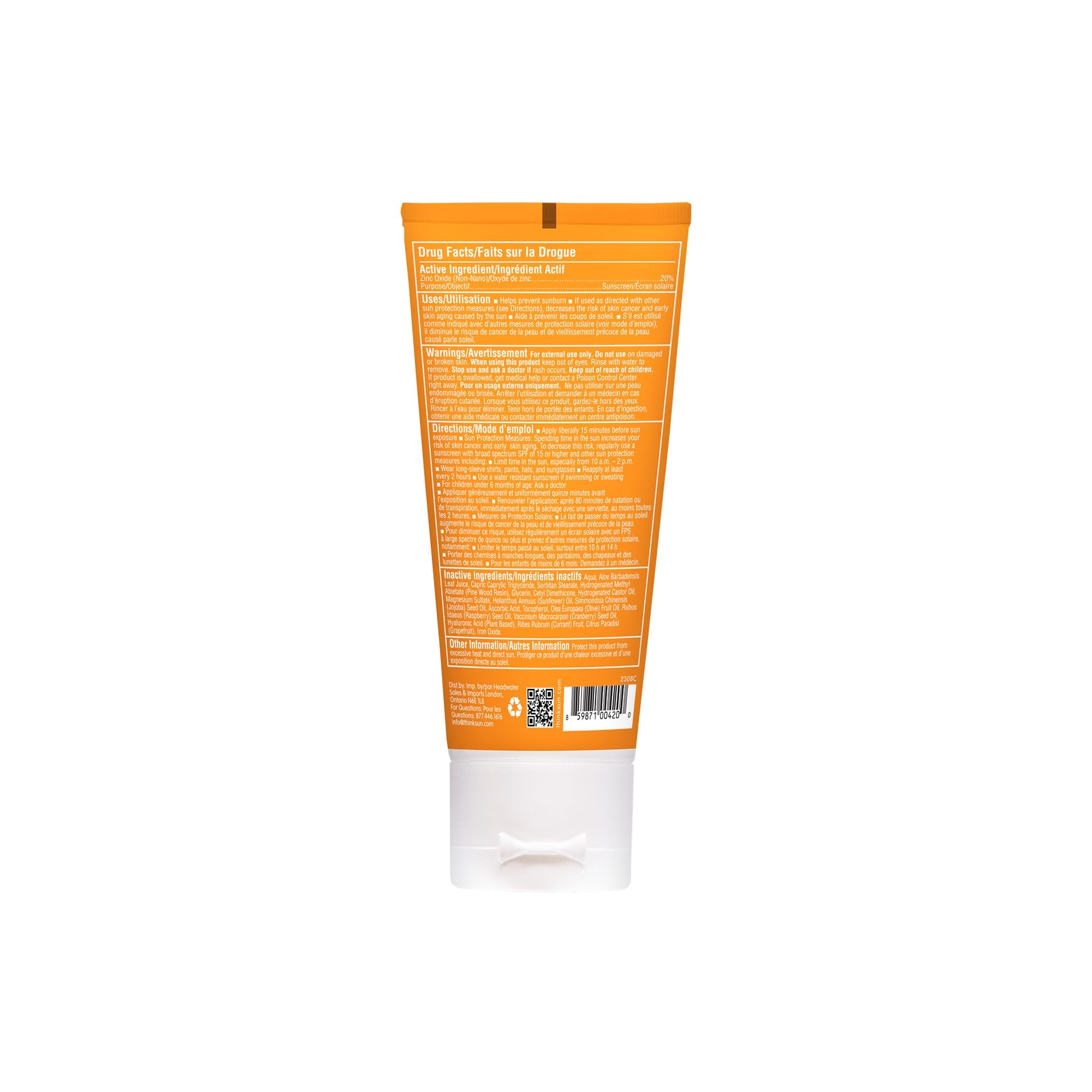 Thinkdaily Tinted Sunscreen for Face SPF 30 - 24.25% Zinc Oxide Mineral Sunscreen - 2 Oz Natural & Water Resistant - Reef Safe & Broad Spectrum UVA/UVB Protection for All Skin Tones - Perfect for Daily Wear, Beach & Outdoor Activities