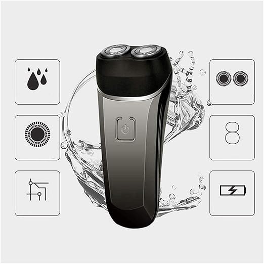 Best Electric Shavers for Men - Waterproof Rotary Facial Shaver for Dry & Wet Use - Cordless USB Rechargeable Travel Razor - Perfect for Home, Gym & Business Trips