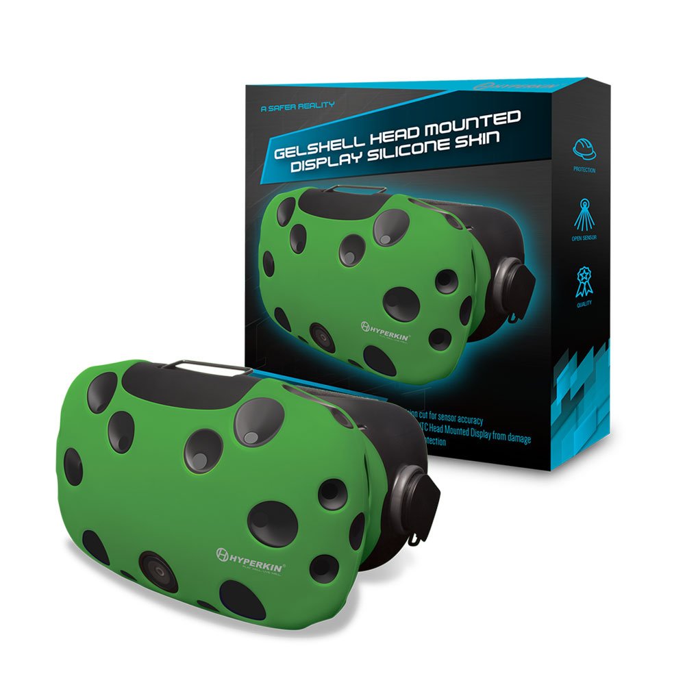 Hyperkin GelShell Silicone Skin Cover for HTC Vive VR Headset - Green Protective Case | Perfect for Gaming, VR Experiences & Headset Protection