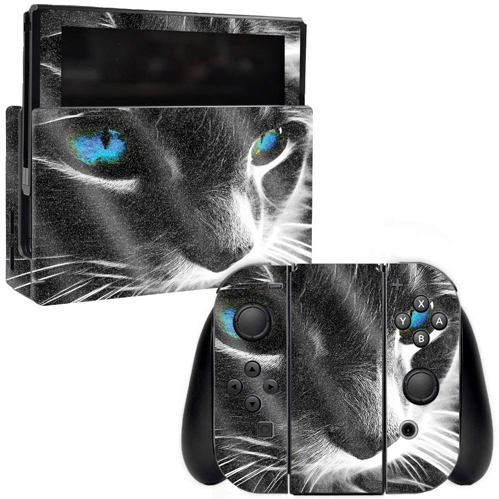 MightySkins Glossy Glitter Skin for Nintendo Switch - Cat Design | Protective & Durable High-Gloss Vinyl Cover | Easy to Apply, Remove & Change Styles | Made in USA | Perfect for Gaming, Travel & Personalization