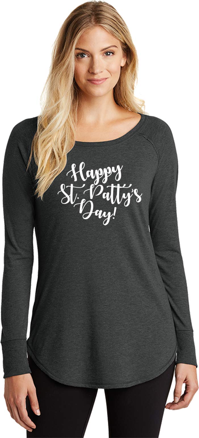 St. Patrick's Day Women's Tri-Blend Long Sleeve Shirt - Comfortable & Stylish for Irish Celebration, Pub Crawls & Festive Parties