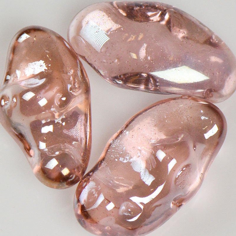Sparkling Cotton Candy Iridescent Jelly Bean Glass - Perfect for Party Decor, Wedding Centerpieces & DIY Crafts