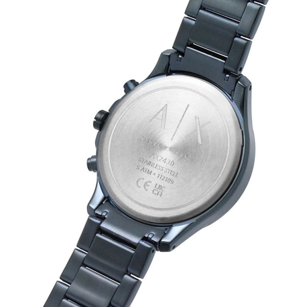 ARMANI EXCHANGE AX2430 Men's Blue Stainless Steel Watch - Stylish Dress Watch for Business & Formal Occasions
