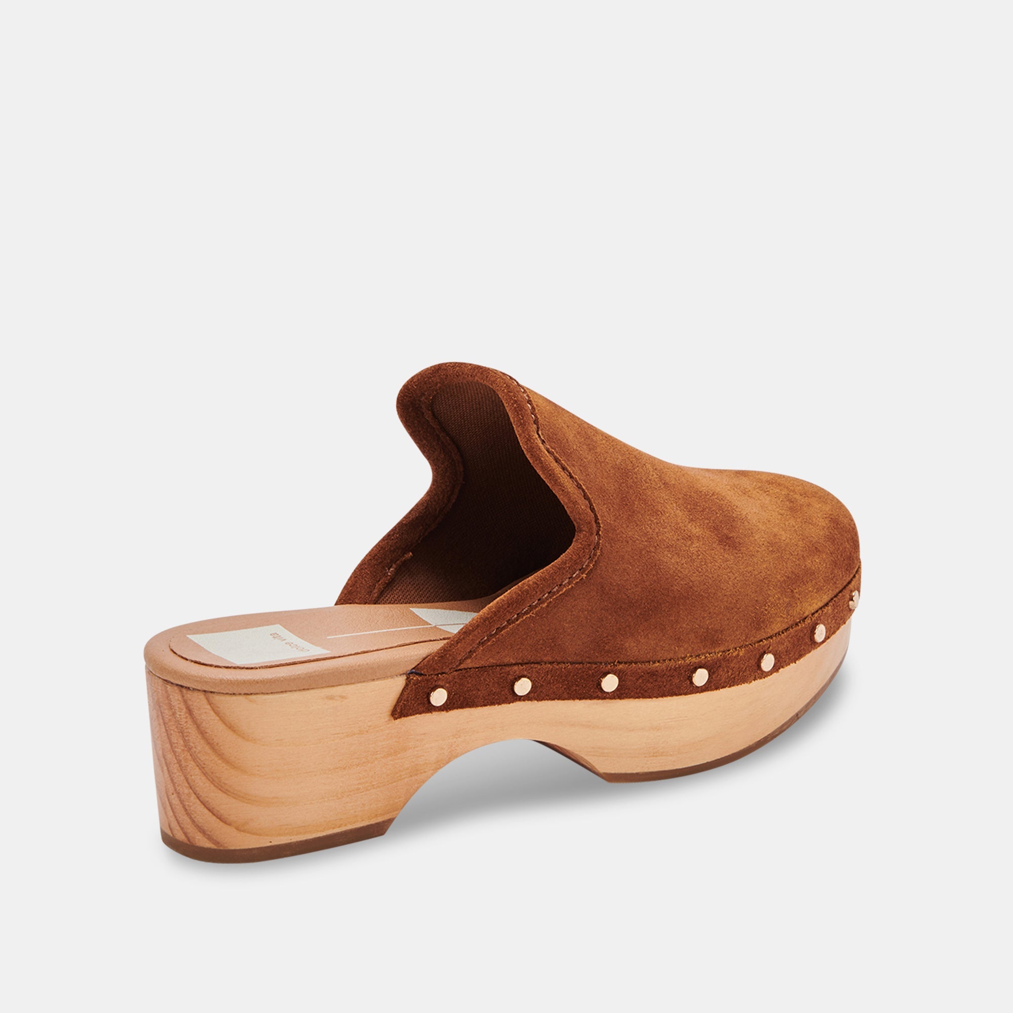 CLOSEN CLOGS Cognac Suede Comfortable Slip-On Shoes for Women - Size 8 (US 935) by re:vita - Perfect for Casual Wear, Office & Outdoor Activities