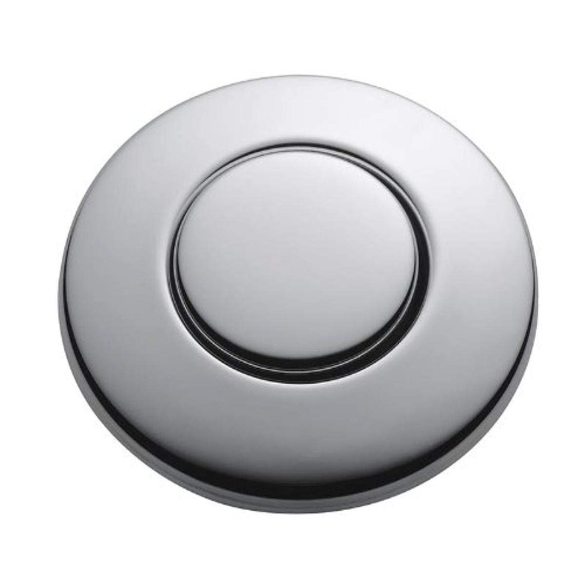 InSinkErator Air Switch Decorative Button for Garbage Disposal - Chrome Finish (STC-CHRM) | Compatible with Dual Outlet Disposal Systems | Perfect for Kitchen Sink & Home Renovation Projects