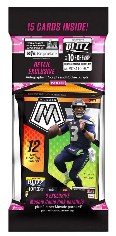 2021 Panini Mosaic Football Trading Cards Value Pack - 36 Cards with Exclusive Inserts for NFL Collectors | Perfect for Trading, Collecting, and Fantasy Football Fans