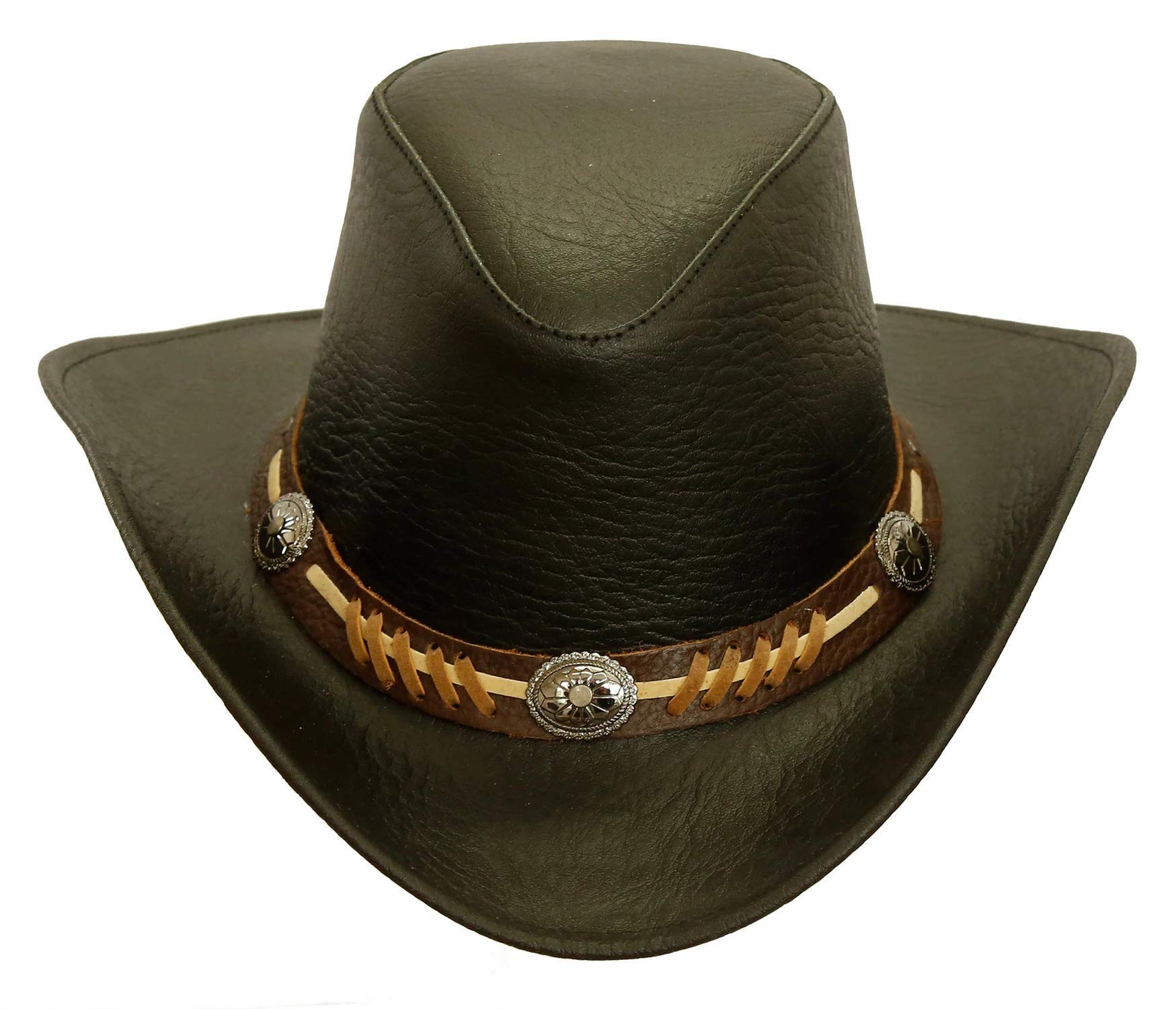 KAKADU Shapeable Stampy Leather Hat for Men & Women - Adjustable Western Cowboy Hat for Outdoor, Rodeo, and Fashion
